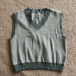 Sincerely Jules Gray Chevron V-Neck Sweater Vest